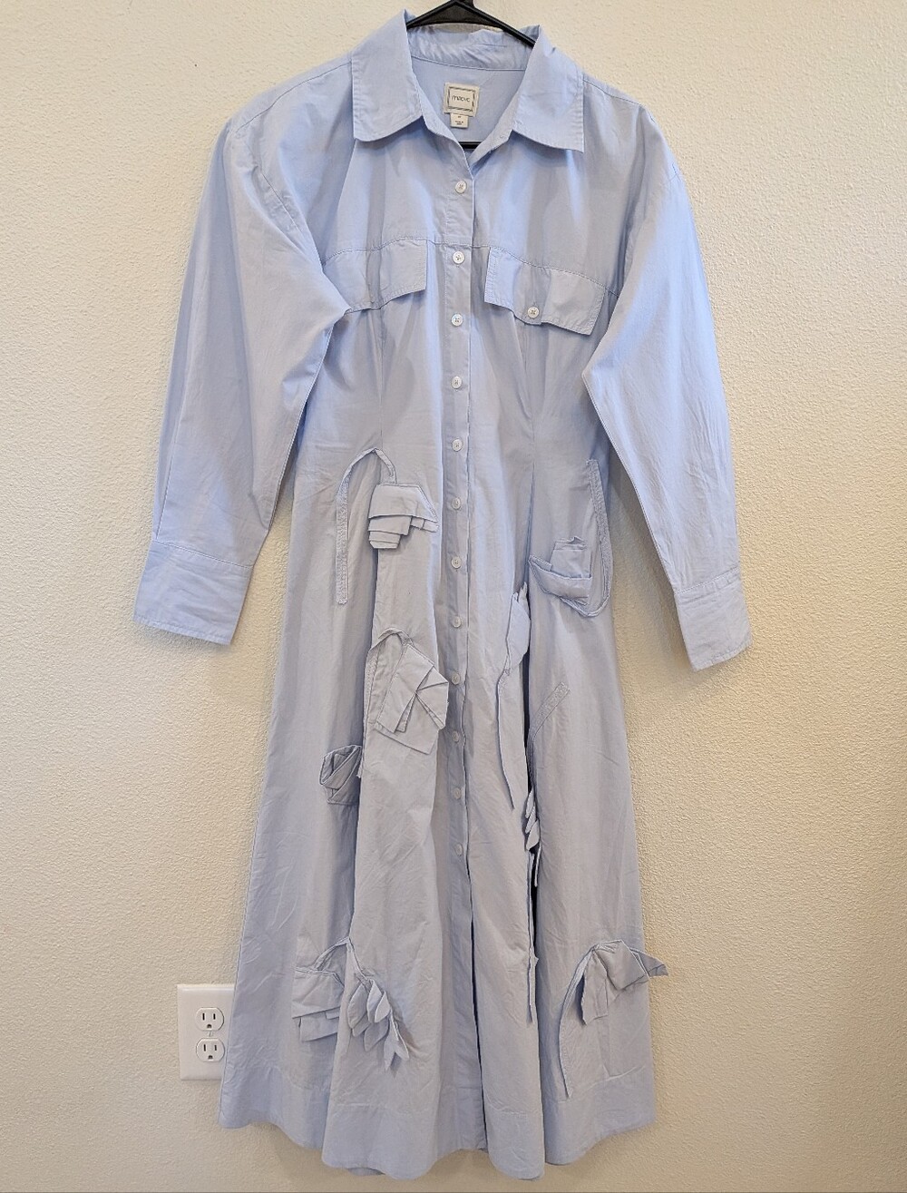 Anthropologie Maeve Light Blue Shirt Dress